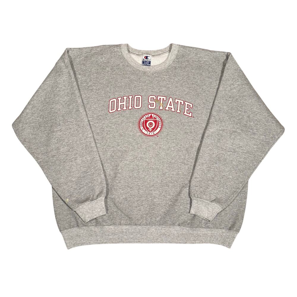 Vintage Ohio State University Crewneck Sweatshirt Champion Gray XXL